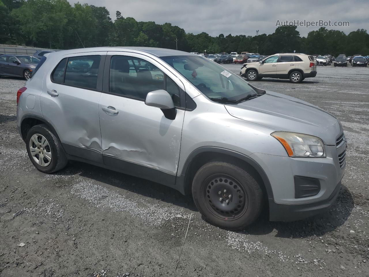 2016 Chevrolet Trax Ls Gray vin: KL7CJKSB4GB671915