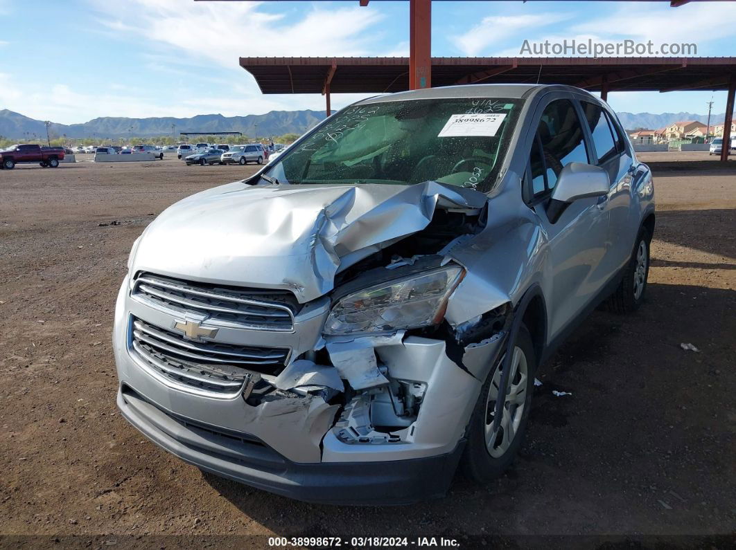 2016 Chevrolet Trax 1ls Серебряный vin: KL7CJKSB7GB658625