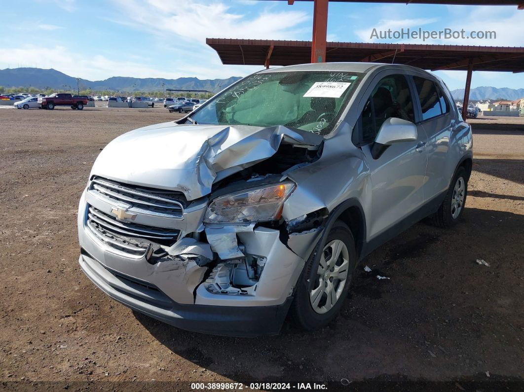 2016 Chevrolet Trax 1ls Silver vin: KL7CJKSB7GB658625