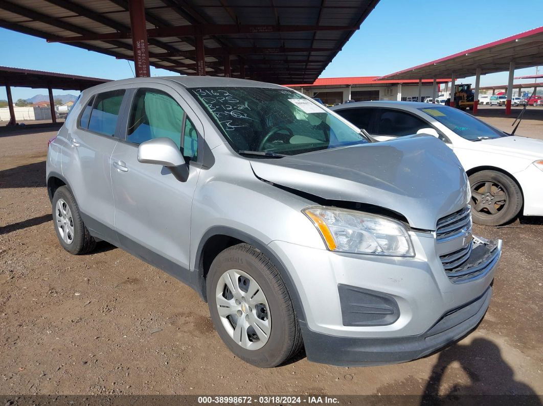 2016 Chevrolet Trax 1ls Silver vin: KL7CJKSB7GB658625