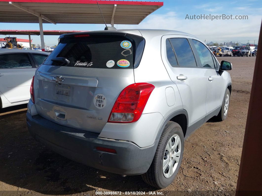 2016 Chevrolet Trax 1ls Silver vin: KL7CJKSB7GB658625