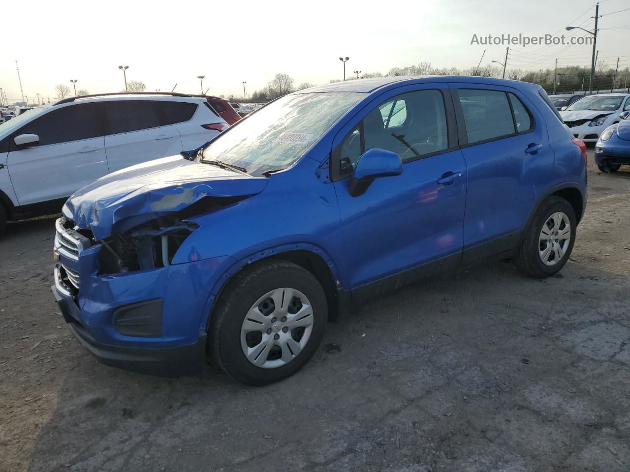 2016 Chevrolet Trax Ls Blue vin: KL7CJKSB8GB666362