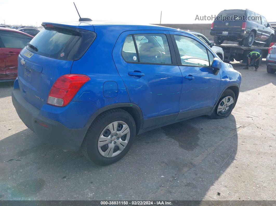 2016 Chevrolet Trax 1ls Blue vin: KL7CJKSB8GB760550