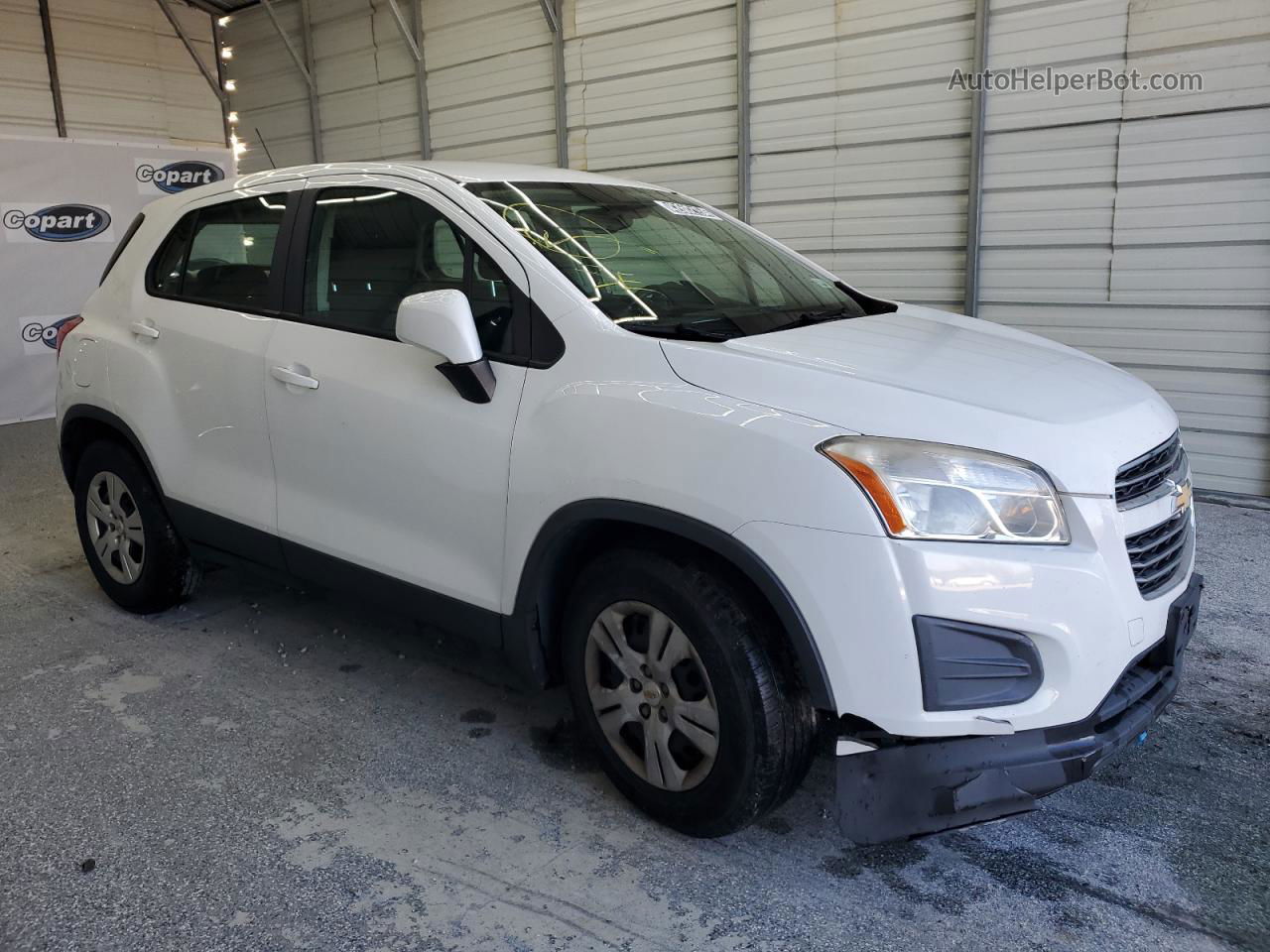 2016 Chevrolet Trax Ls White vin: KL7CJKSBXGB537782