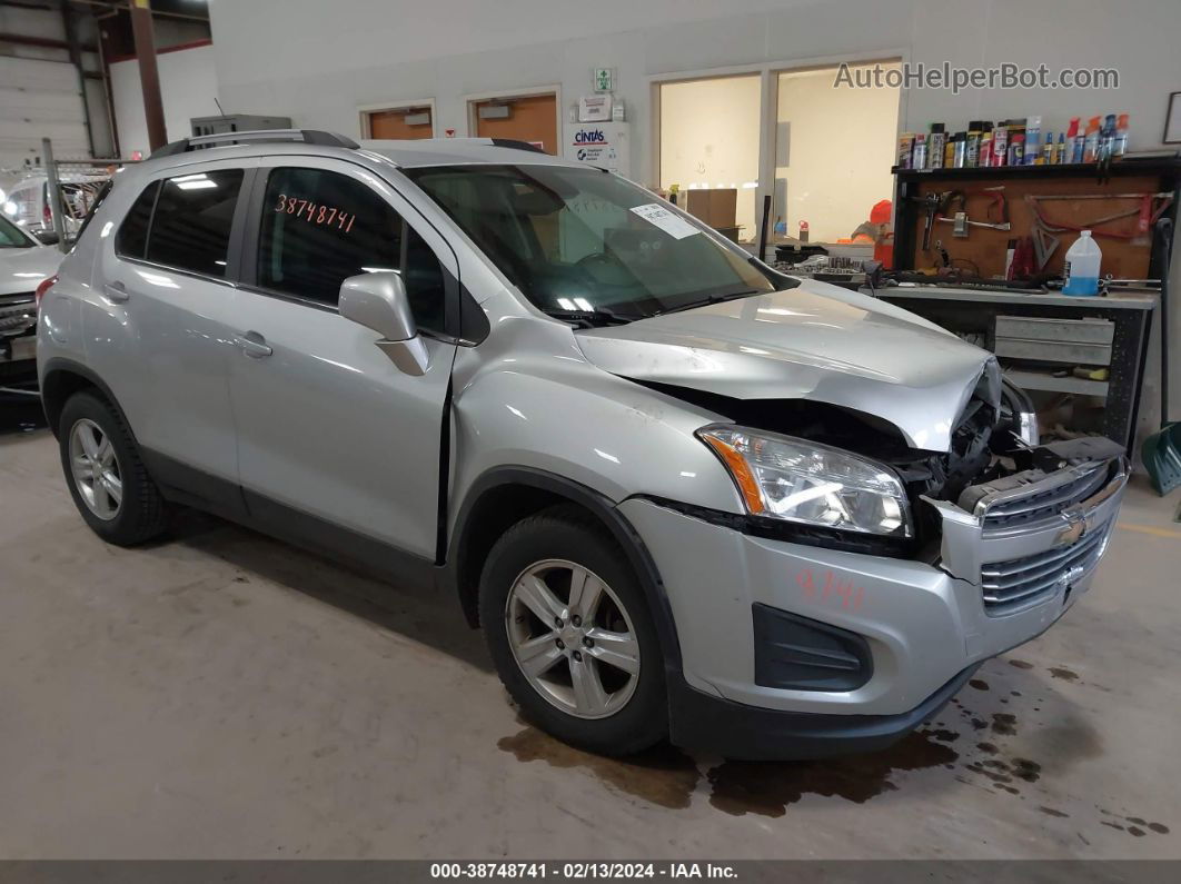 2016 Chevrolet Trax Lt Silver vin: KL7CJLSB1GB653765