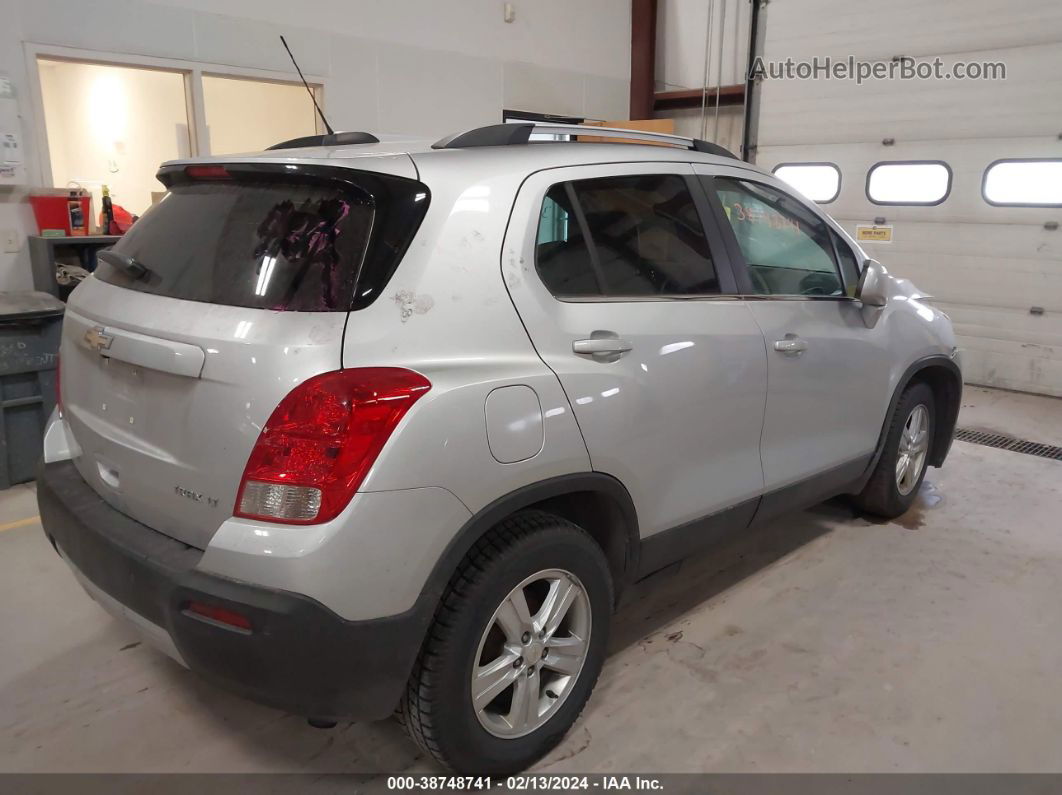 2016 Chevrolet Trax Lt Silver vin: KL7CJLSB1GB653765