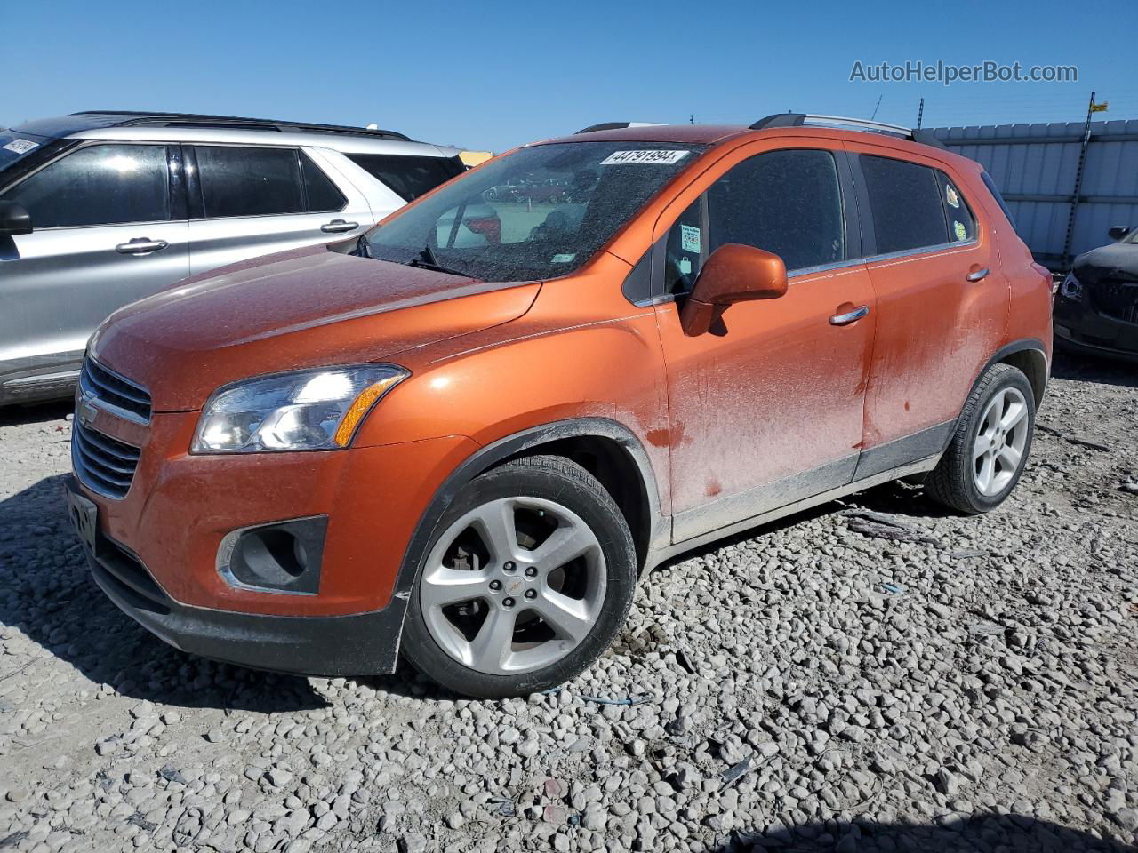 2016 Chevrolet Trax Ltz Orange vin: KL7CJMSB2GB522124