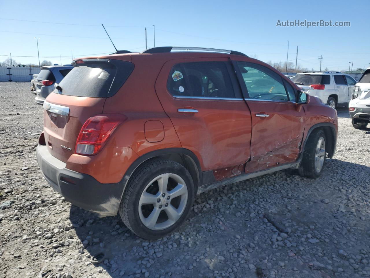 2016 Chevrolet Trax Ltz Orange vin: KL7CJMSB2GB522124