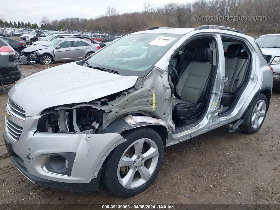 2016 Chevrolet Trax Ltz Gray vin: KL7CJMSB6GB562528