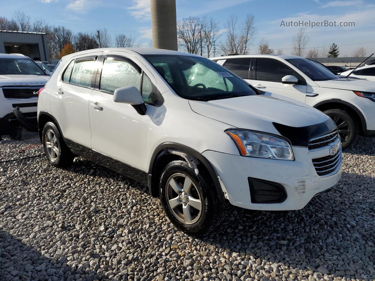 2016 Chevrolet Trax Ls White vin: KL7CJNSB1GB557162