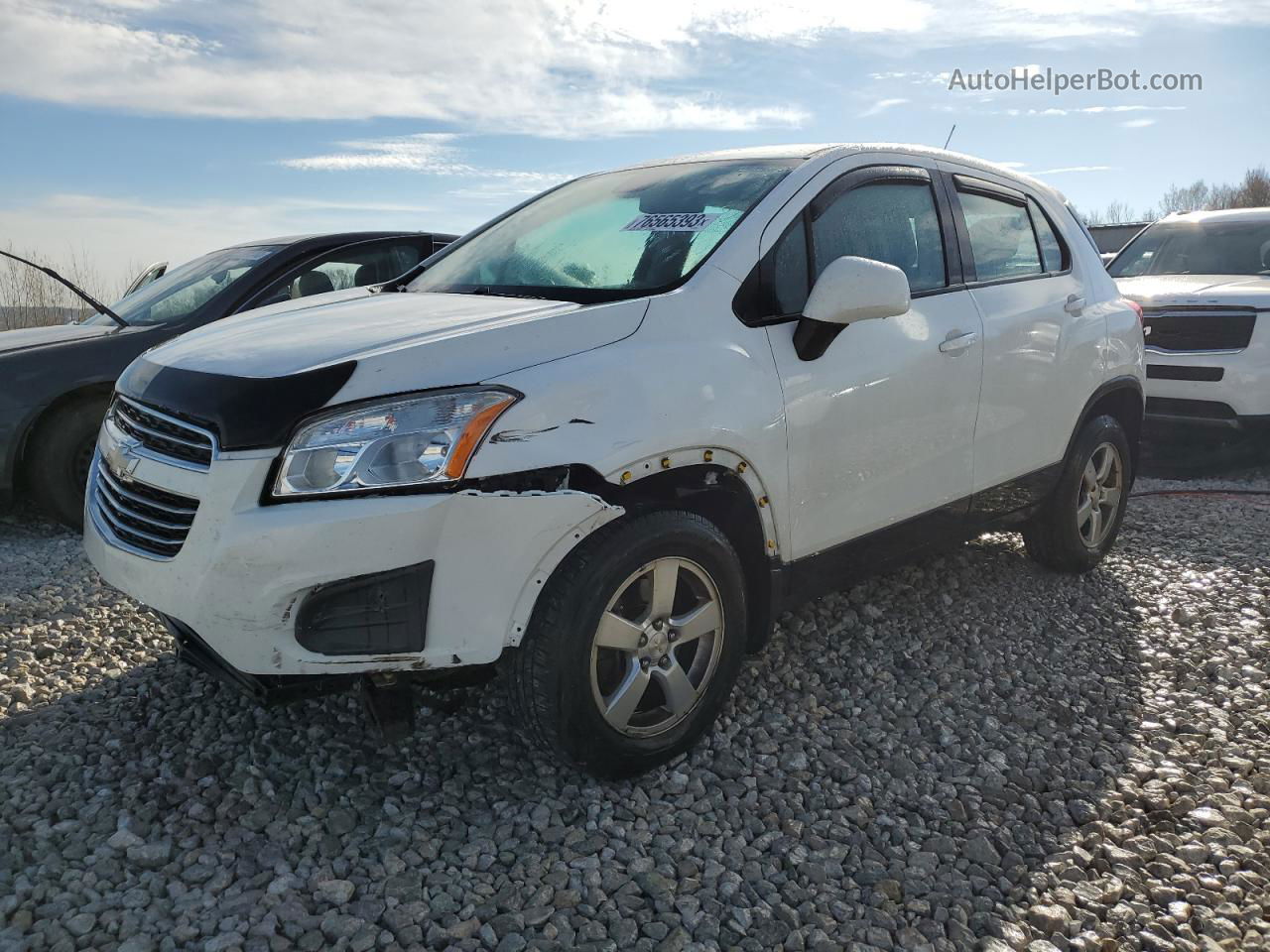 2016 Chevrolet Trax Ls White vin: KL7CJNSB1GB557162