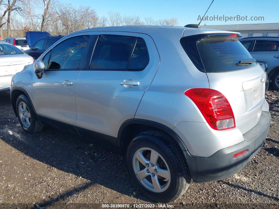 2016 Chevrolet Trax 1ls Silver vin: KL7CJNSB2GB587237