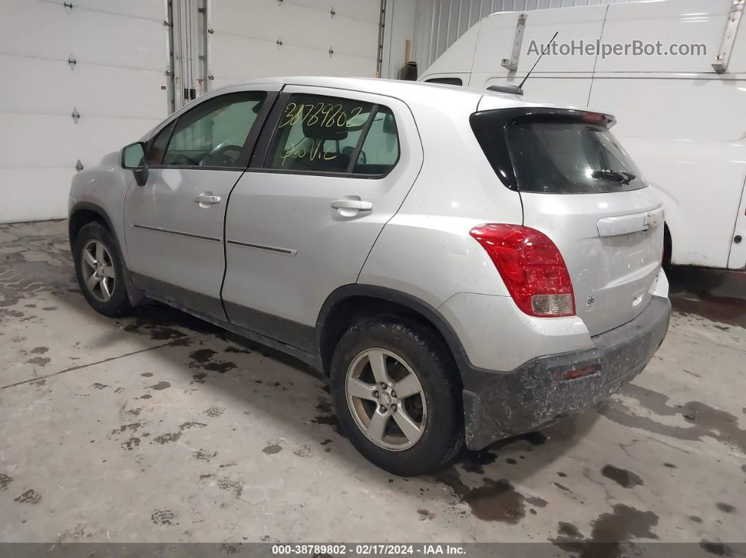 2016 Chevrolet Trax 1ls Silver vin: KL7CJNSB2GB740506