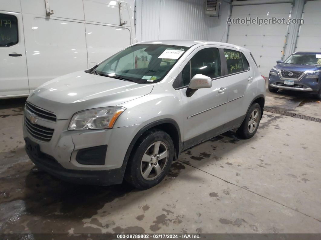 2016 Chevrolet Trax 1ls Silver vin: KL7CJNSB2GB740506