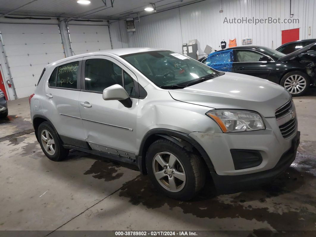 2016 Chevrolet Trax 1ls Silver vin: KL7CJNSB2GB740506