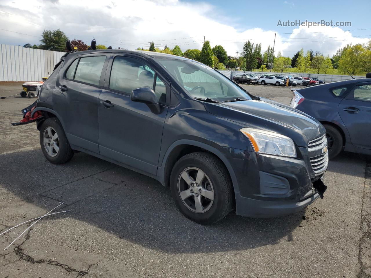 2016 Chevrolet Trax Ls Black vin: KL7CJNSBXGB657731