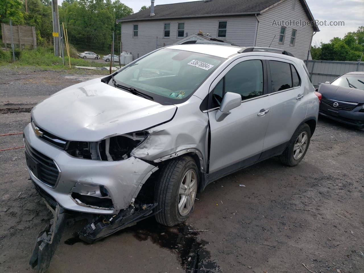 2019 Chevrolet Trax 1lt Silver vin: KL7CJPSB0KB756949