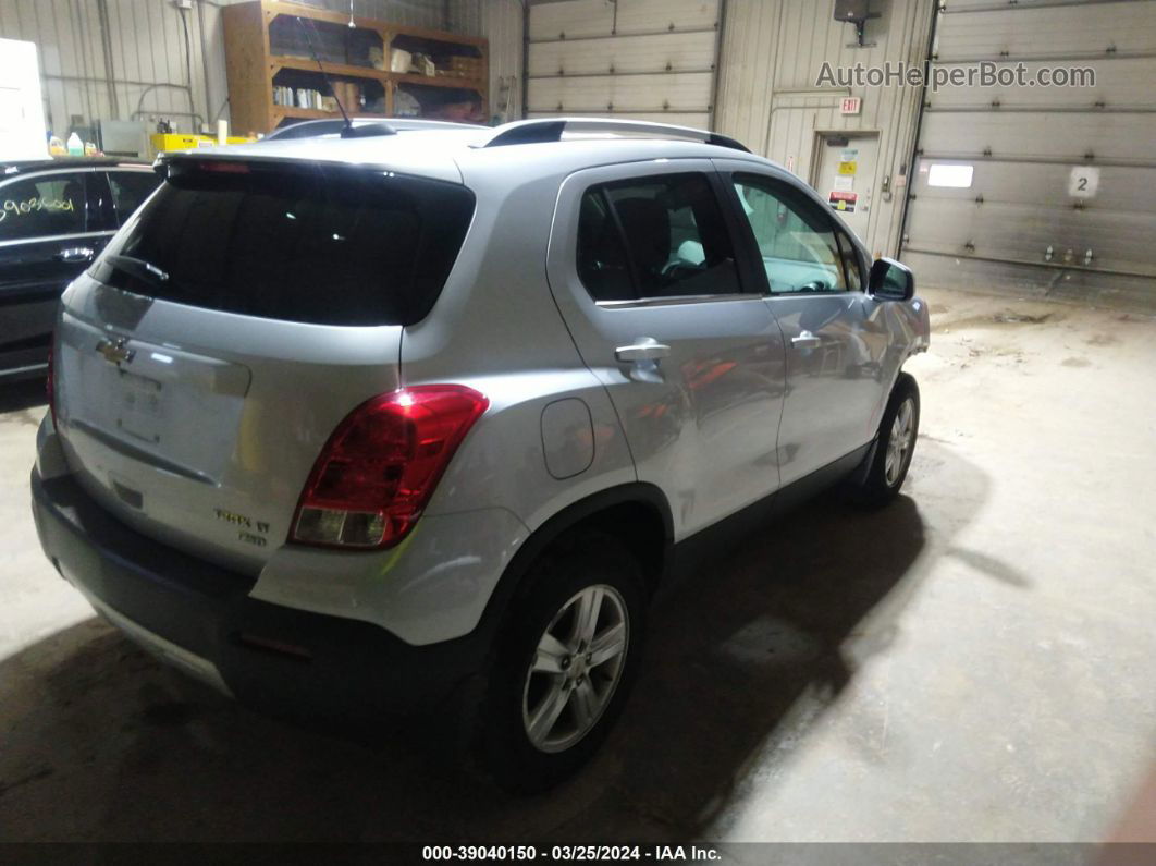 2016 Chevrolet Trax Lt Silver vin: KL7CJPSB9GB760148