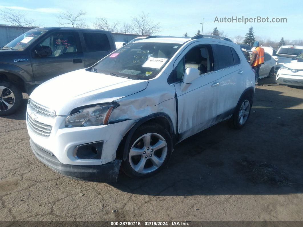 2016 Chevrolet Trax Ltz White vin: KL7CJRSB4GB572018