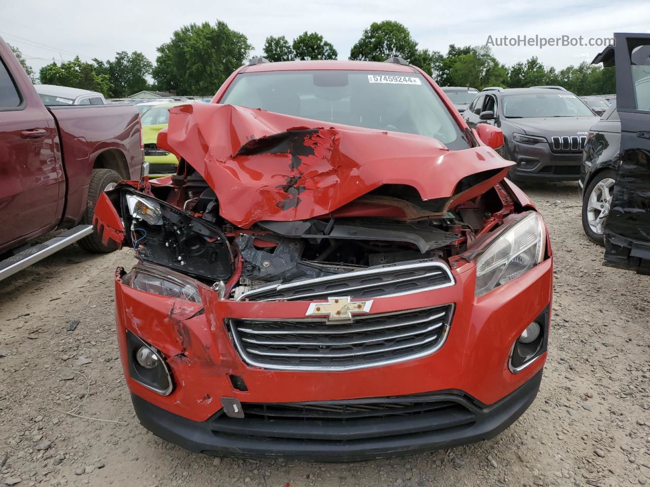 2016 Chevrolet Trax Ltz Red vin: KL7CJRSBXGB603692