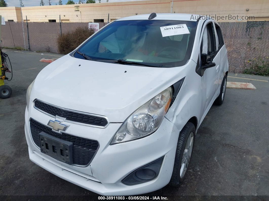 2015 Chevrolet Spark Ls Manual White vin: KL8CA6S92FC803918