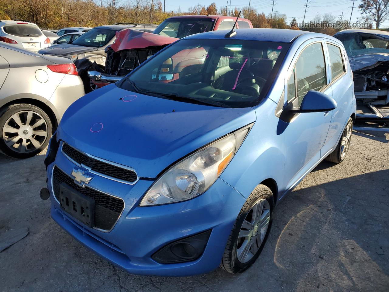 2013 Chevrolet Spark Ls Blue vin: KL8CA6S94DC510065