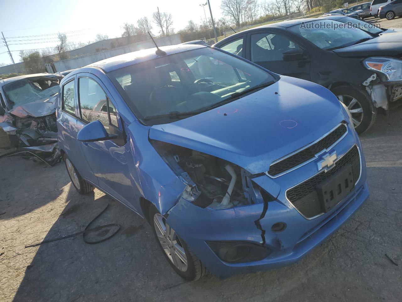 2013 Chevrolet Spark Ls Blue vin: KL8CA6S94DC510065