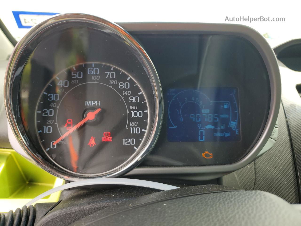 2013 Chevrolet Spark Ls Green vin: KL8CA6S98DC589272