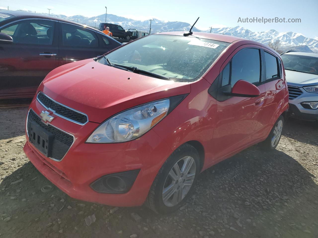 2013 Chevrolet Spark Ls Red vin: KL8CA6S99DC623784