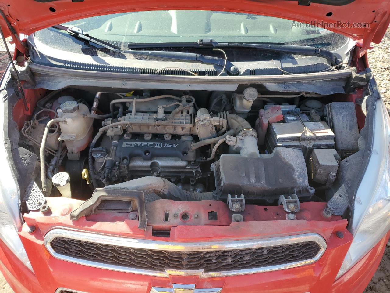 2013 Chevrolet Spark Ls Red vin: KL8CA6S99DC623784