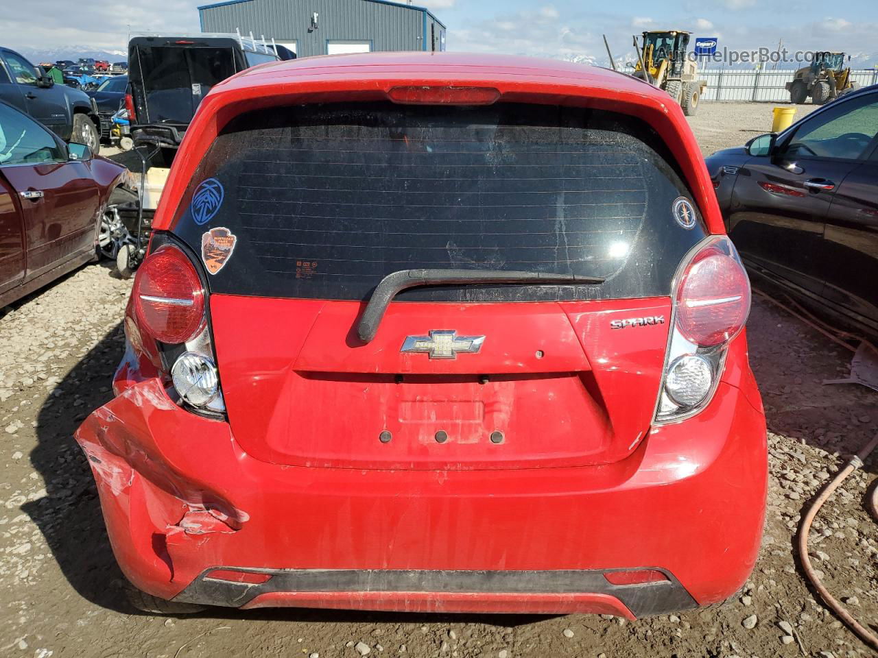 2013 Chevrolet Spark Ls Red vin: KL8CA6S99DC623784