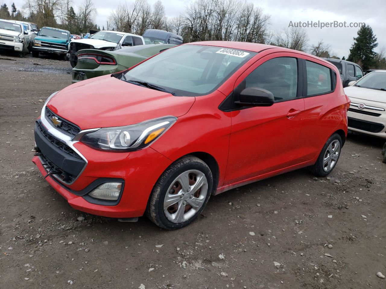 2019 Chevrolet Spark Ls Red vin: KL8CA6SA8KC765213