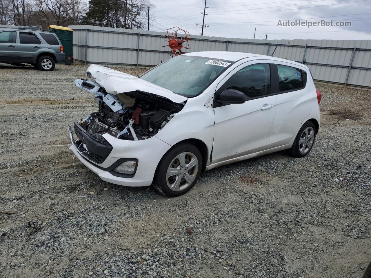 2019 Chevrolet Spark Ls White vin: KL8CA6SA9KC724136