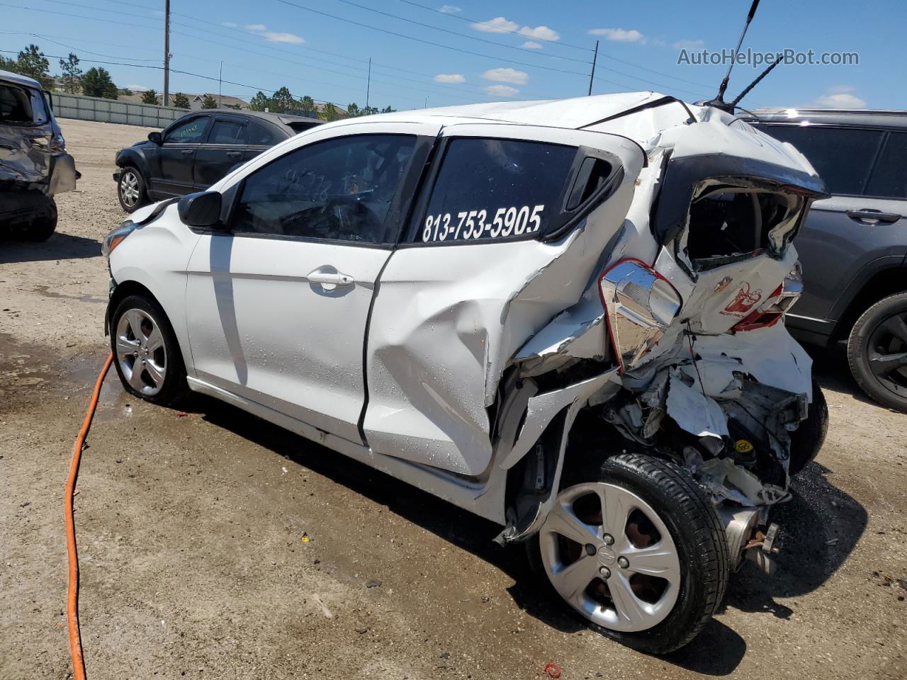 2019 Chevrolet Spark Ls White vin: KL8CA6SAXKC740894