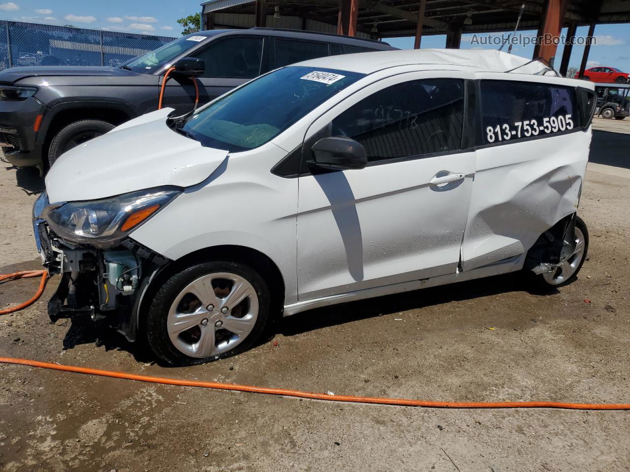 2019 Chevrolet Spark Ls White vin: KL8CA6SAXKC740894