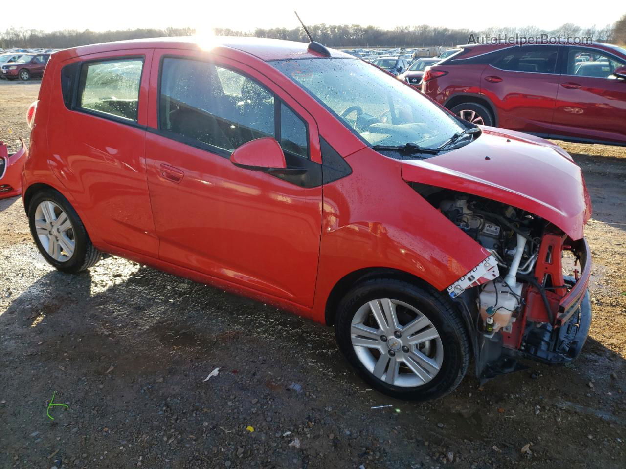 2015 Chevrolet Spark Ls Red vin: KL8CB6S92FC797924