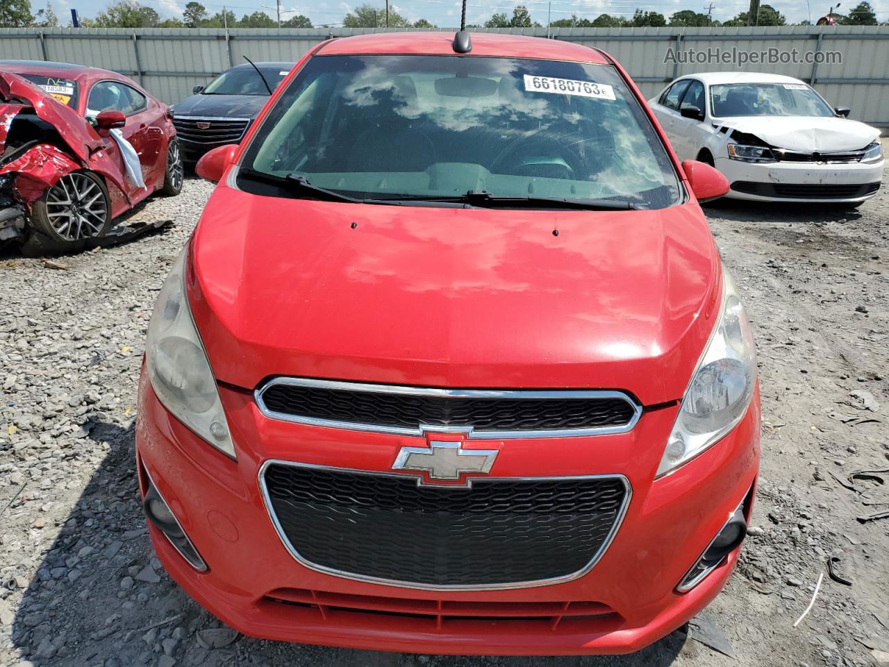 2015 Chevrolet Spark Ls Red vin: KL8CB6S95FC708492