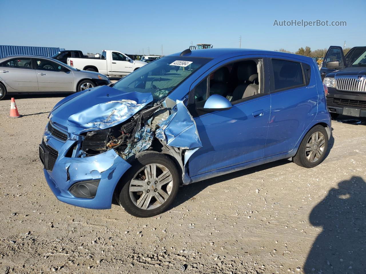 2015 Chevrolet Spark Ls Blue vin: KL8CB6S95FC746689