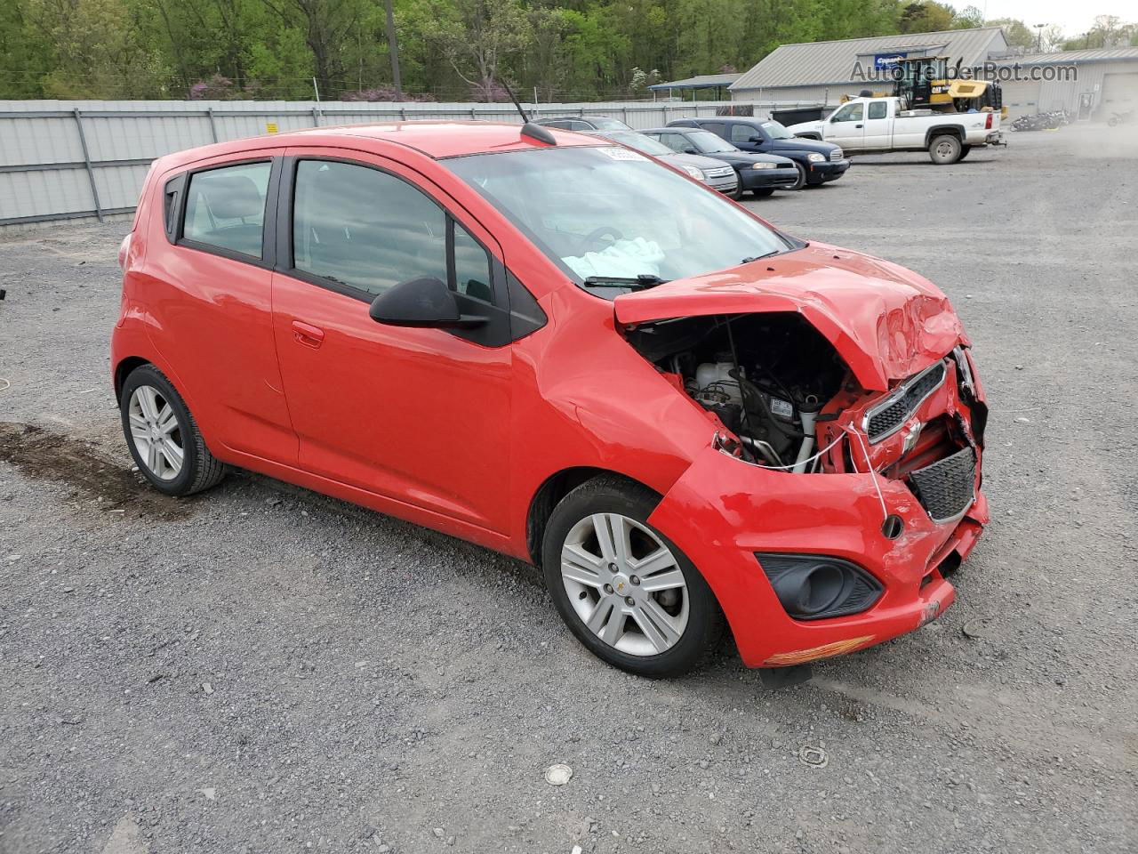 2015 Chevrolet Spark Ls Red vin: KL8CB6S95FC799120