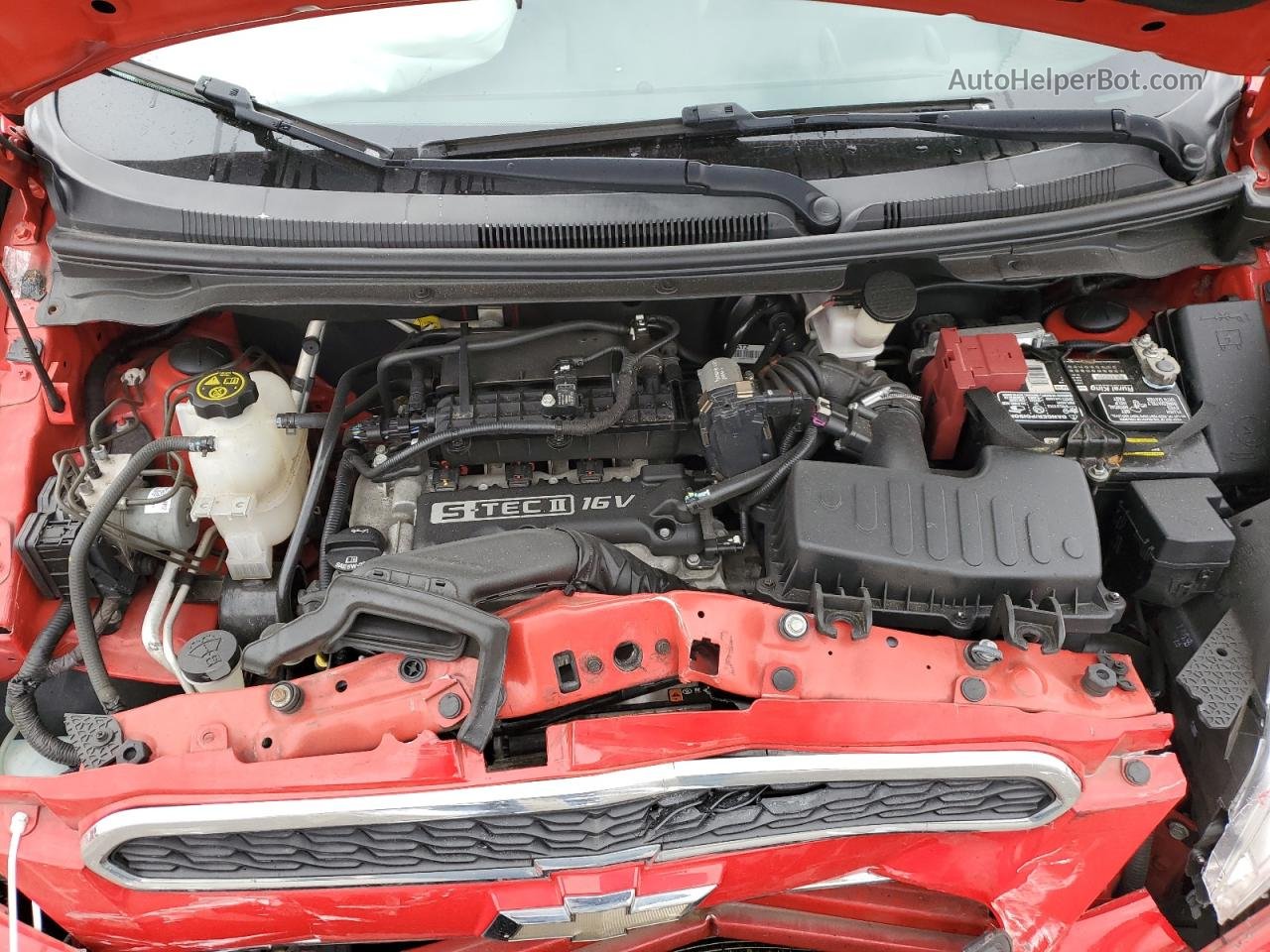2015 Chevrolet Spark Ls Red vin: KL8CB6S95FC799120