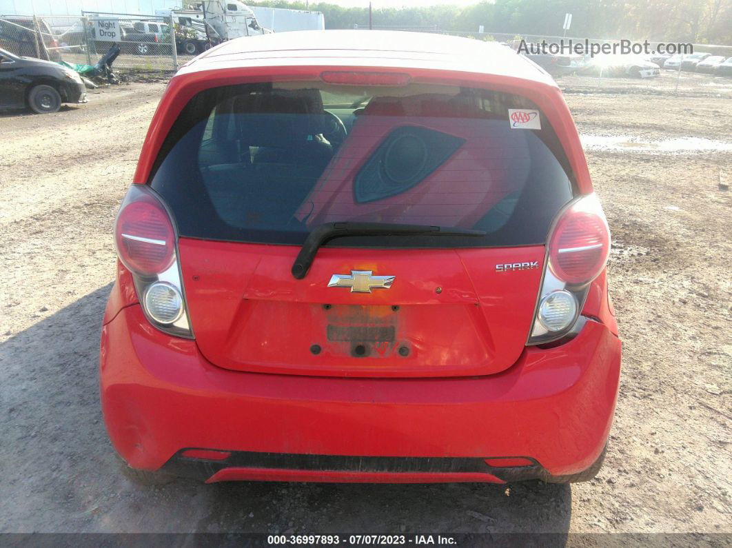 2013 Chevrolet Spark Ls Red vin: KL8CB6S97DC625773