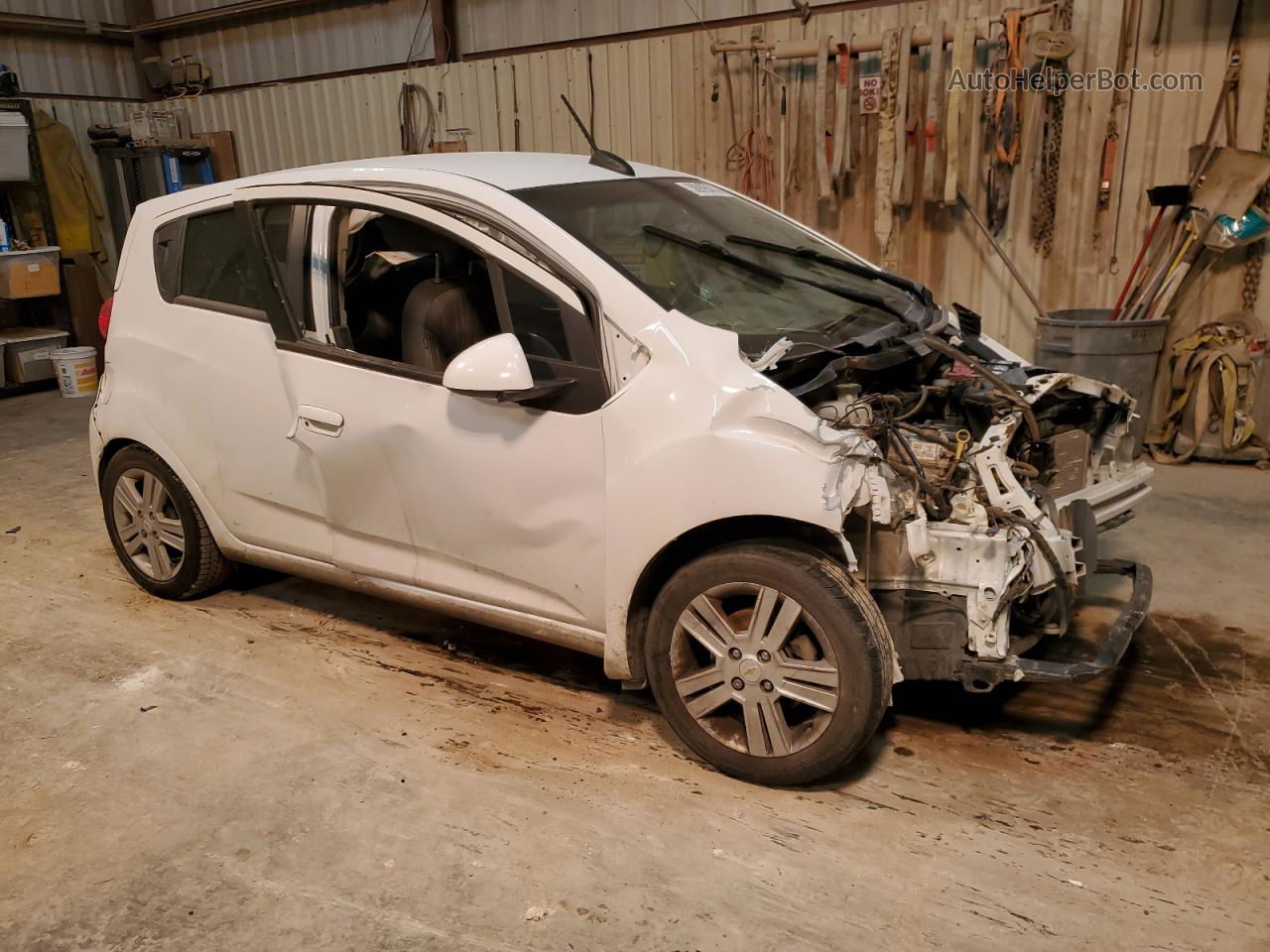 2015 Chevrolet Spark Ls White vin: KL8CB6S97FC745804