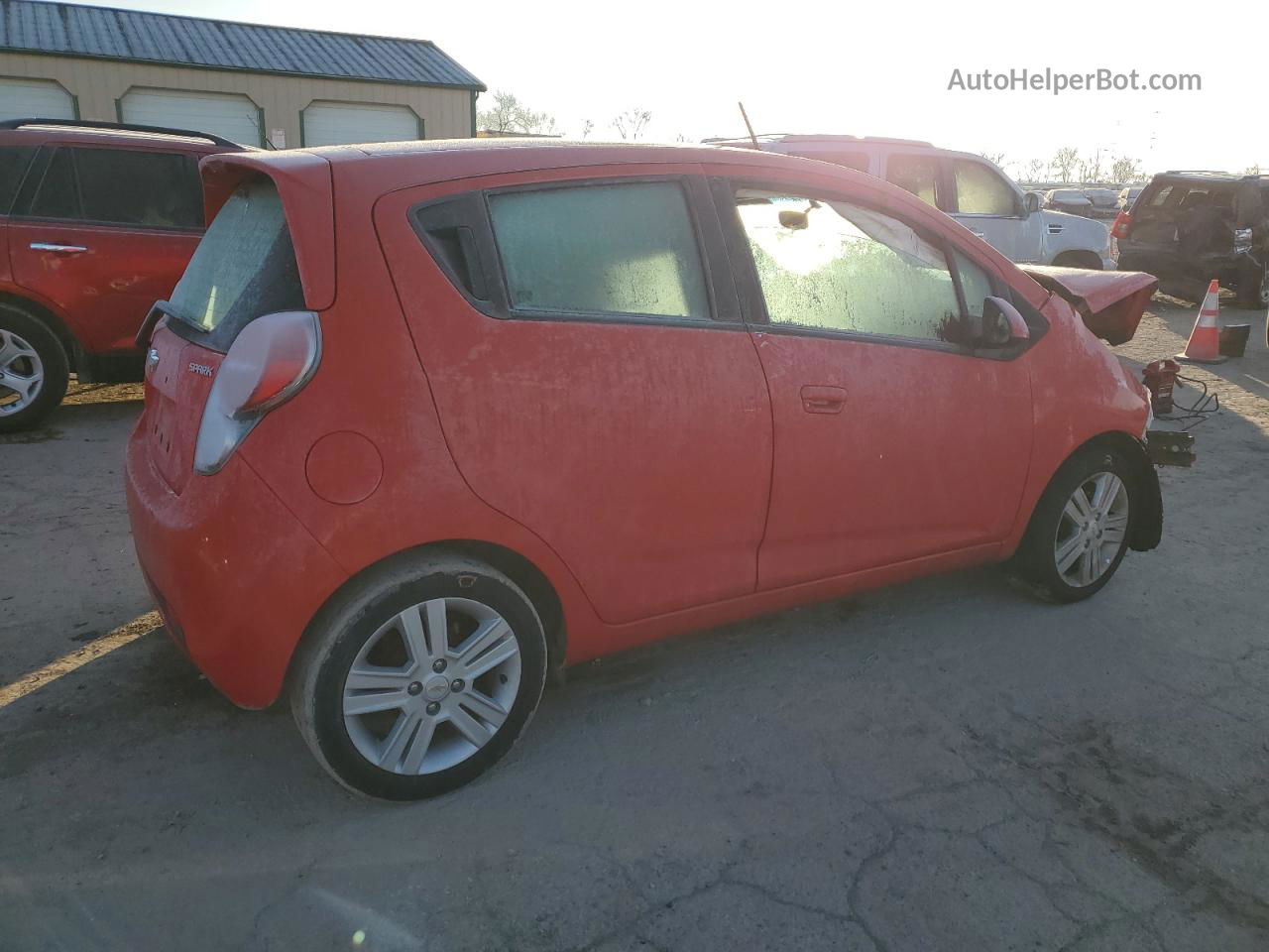 2015 Chevrolet Spark Ls Red vin: KL8CB6S97FC809243