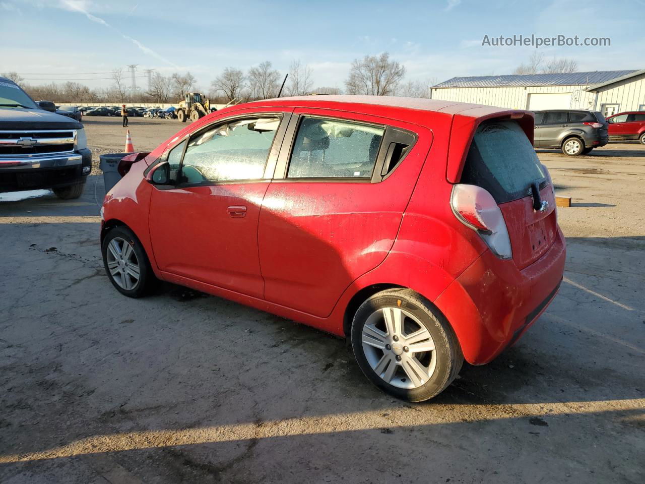 2015 Chevrolet Spark Ls Red vin: KL8CB6S97FC809243