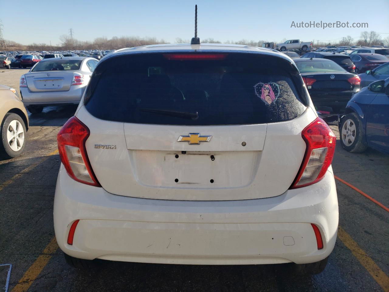 2017 Chevrolet Spark Ls White vin: KL8CB6SA0HC794257