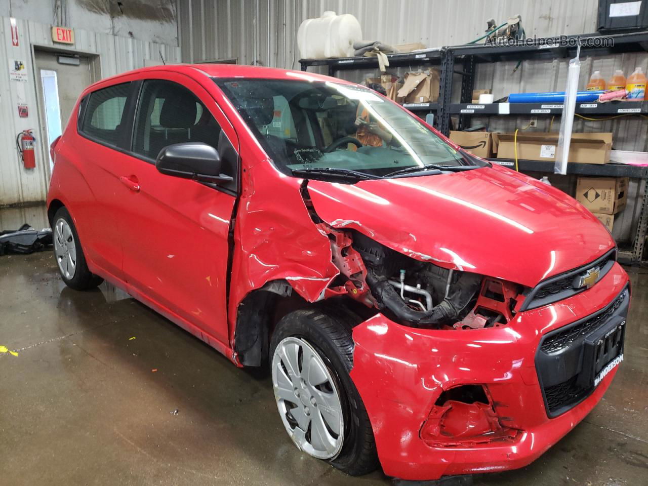 2017 Chevrolet Spark Ls Red vin: KL8CB6SA0HC838998