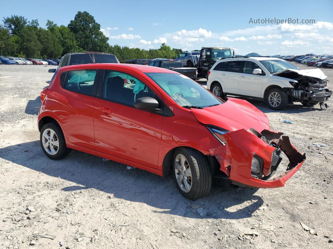 2019 Chevrolet Spark Ls Red vin: KL8CB6SA0KC726015