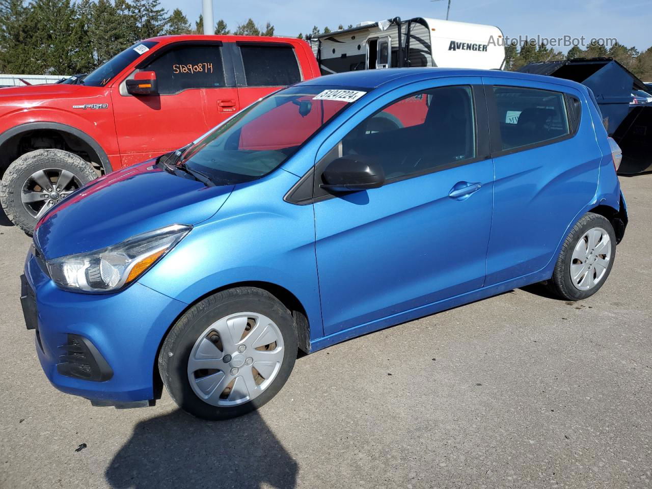 2017 Chevrolet Spark Ls Синий vin: KL8CB6SA1HC782635