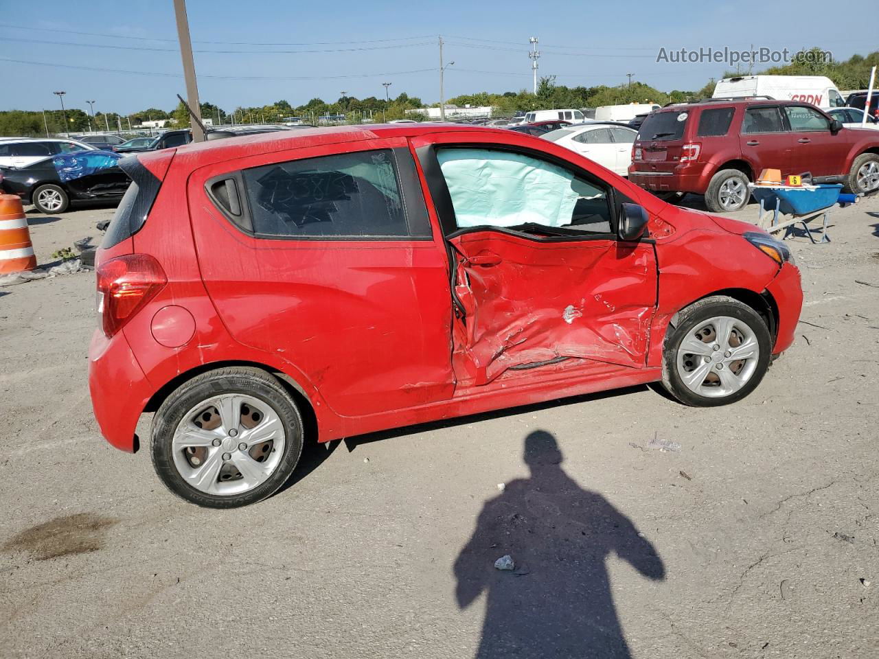 2019 Chevrolet Spark Ls Red vin: KL8CB6SA1KC733815