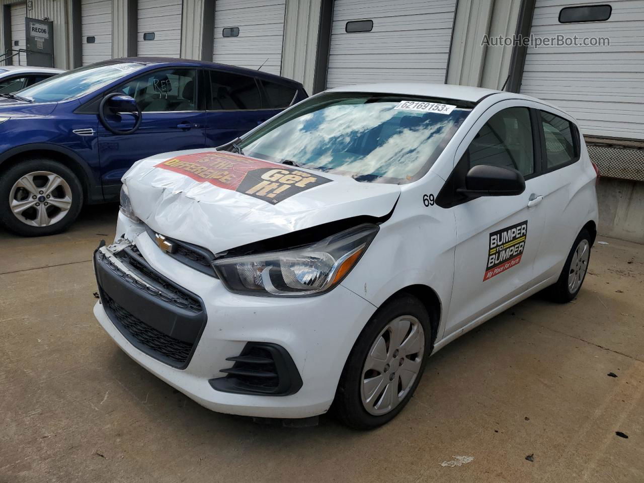 2017 Chevrolet Spark Ls White vin: KL8CB6SA2HC755041